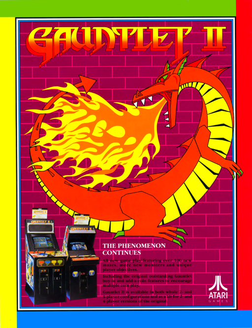 Gauntlet II (2 Players, rev 1) Arcade Game Cover